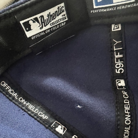 New Era 59FIFTY Florida Marlins Navy Fitted MLB Cap 7 1/2 7.5 - Picture 4 of 7